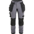 Blaklader Ladies 4-Way Stretch Craftsman Trousers, Medium Grey/Black