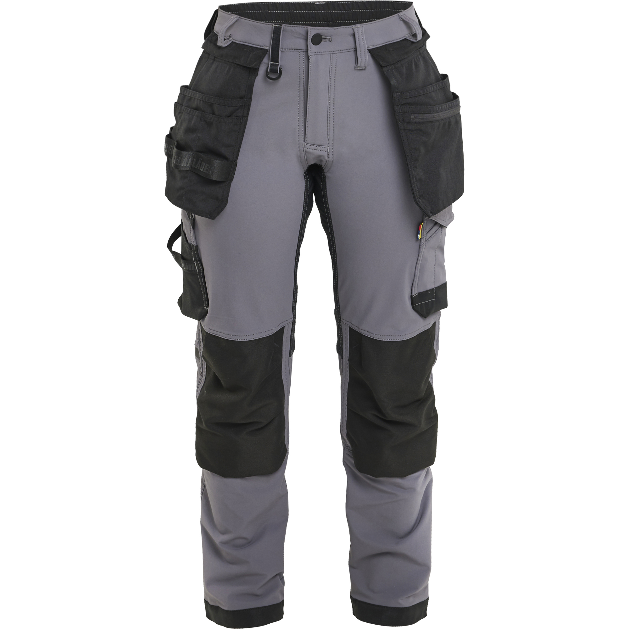 Blaklader Ladies 4-Way Stretch Craftsman Trousers, Medium Grey/Black
