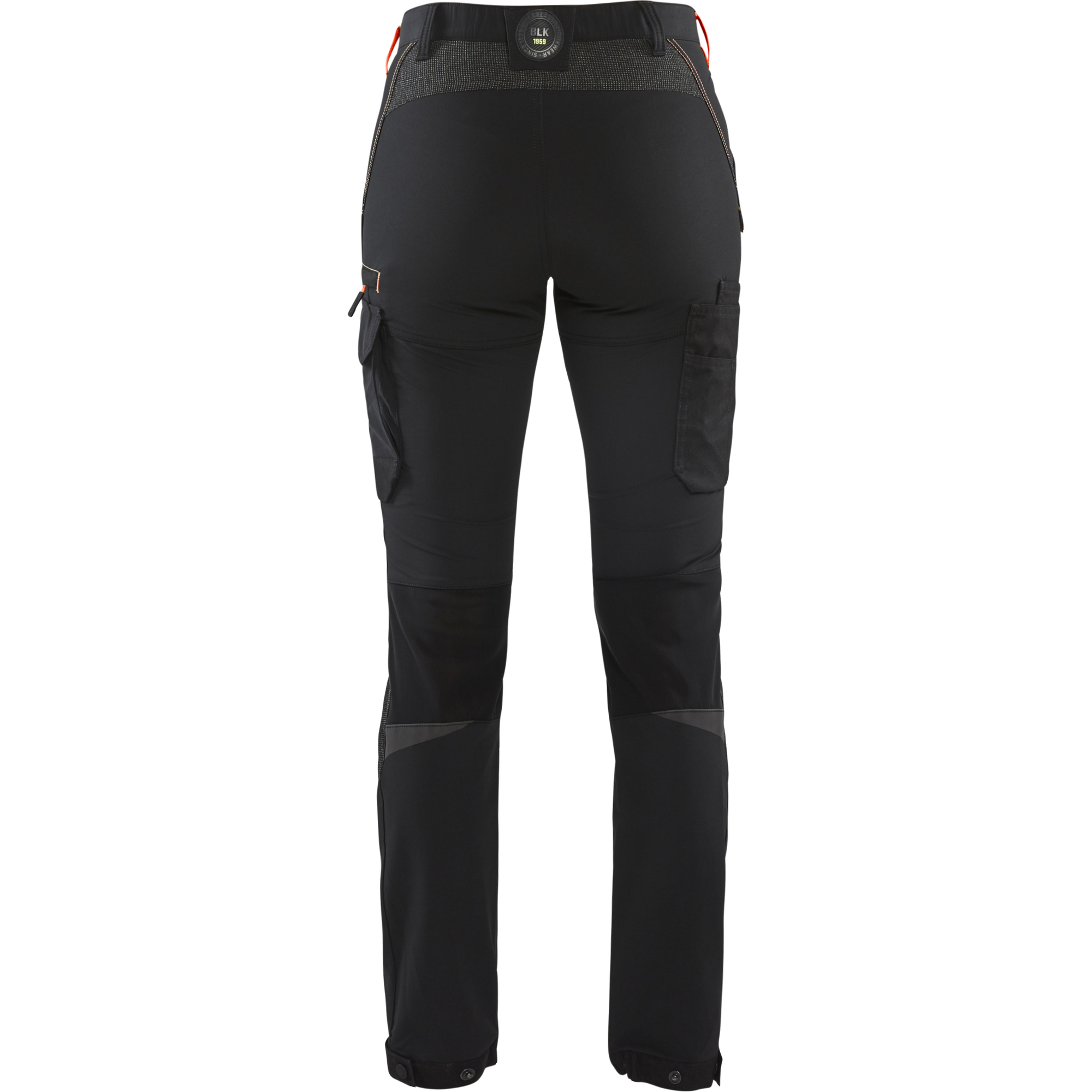 Blaklader Ladies 4-Way Stretch Work Trousers, Black/Red (4)