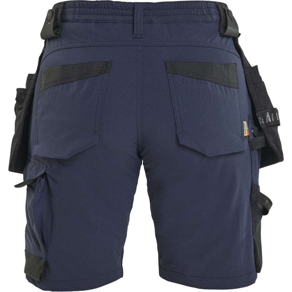 Blaklader Women's 4-Way Stretch Craftsman Shorts, Dark Navy/Black (4)
