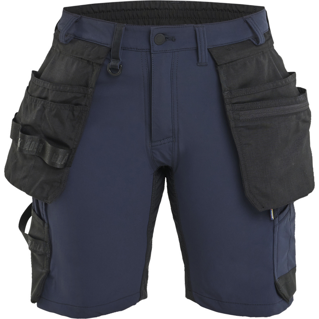 Blaklader Women's 4-Way Stretch Craftsman Shorts, Dark Navy/Black