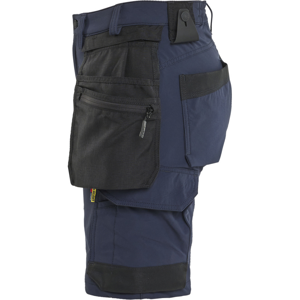 Blaklader Women's 4-Way Stretch Craftsman Shorts, Dark Navy/Black (3)