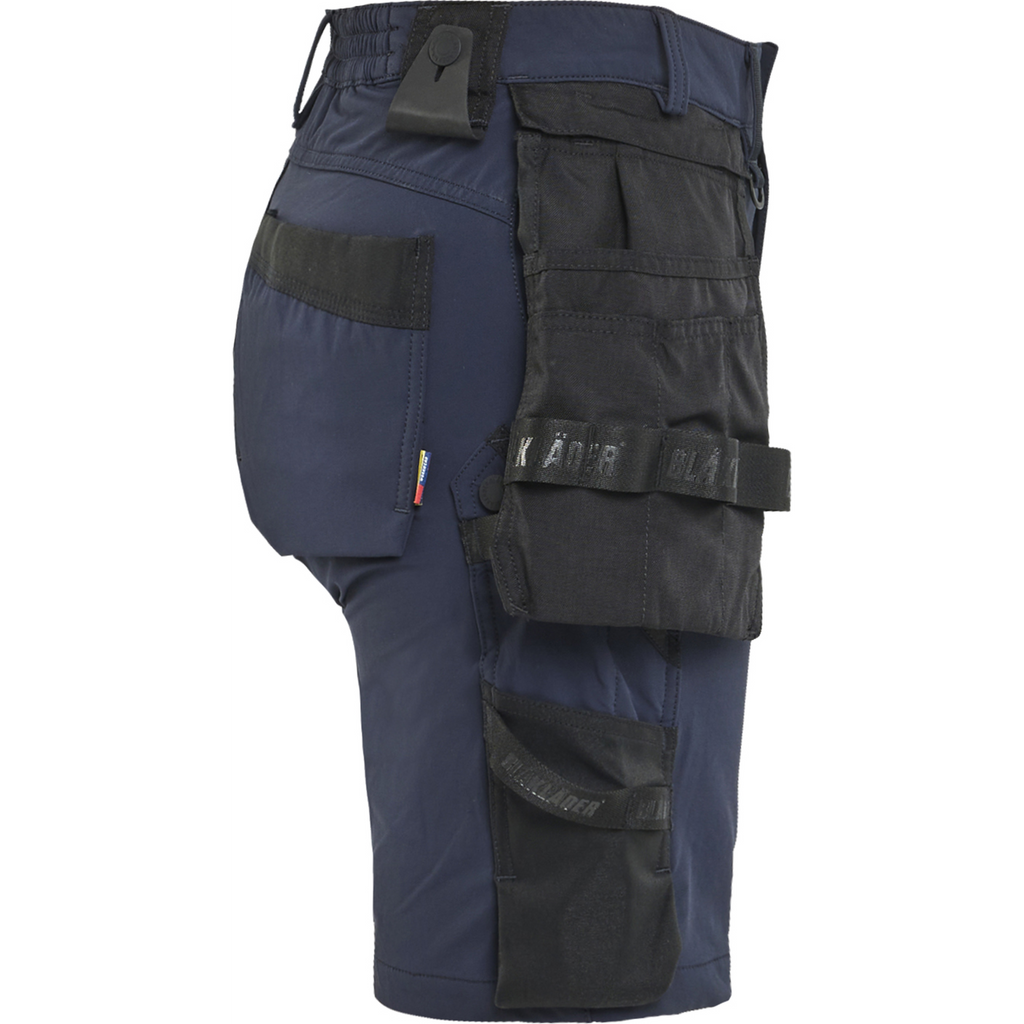 Blaklader Women's 4-Way Stretch Craftsman Shorts, Dark Navy/Black (2)