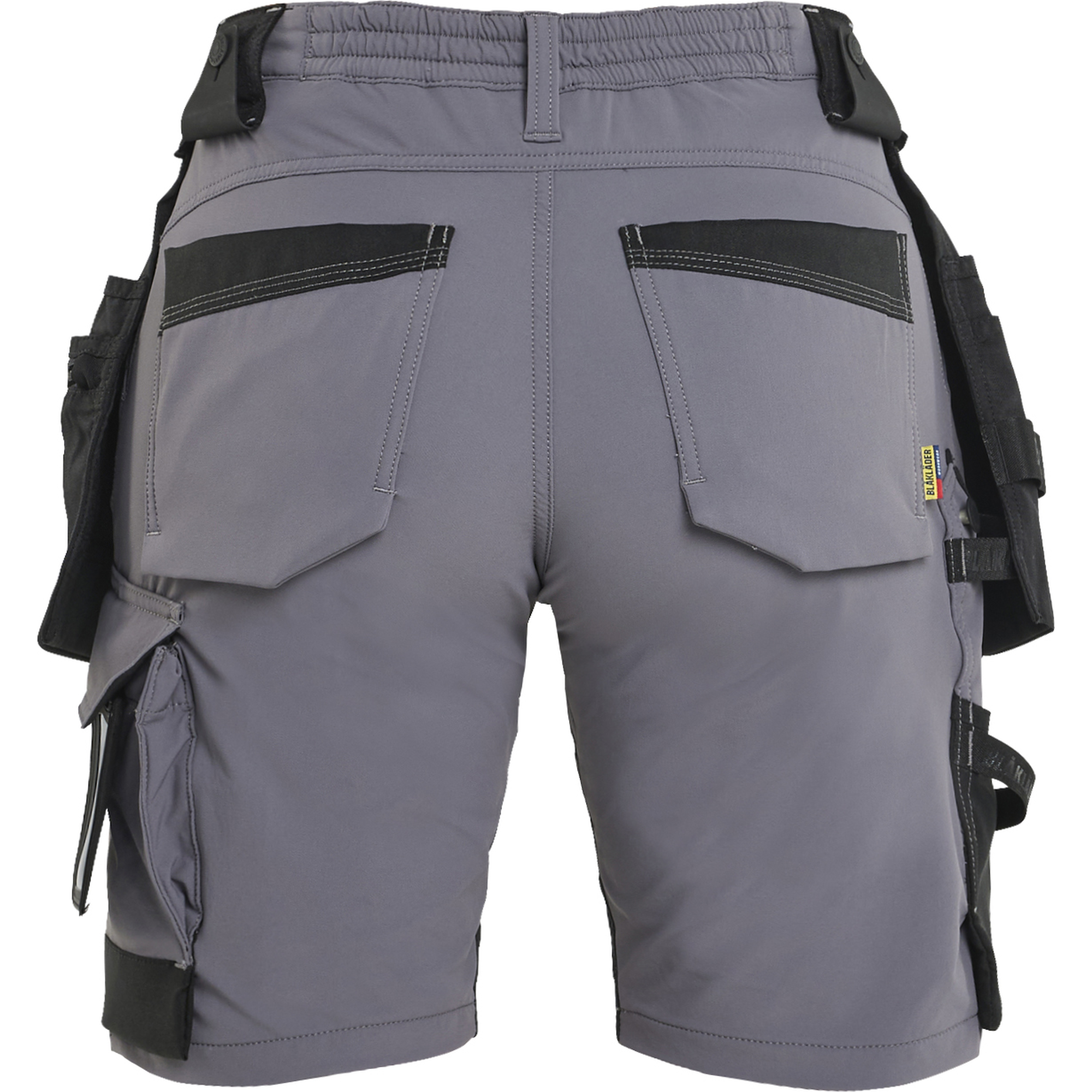 Blaklader Women's 4-Way Stretch Craftsman Shorts, Medium Grey/Black (4)