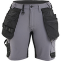 Blaklader Women's 4-Way Stretch Craftsman Shorts, Medium Grey/Black