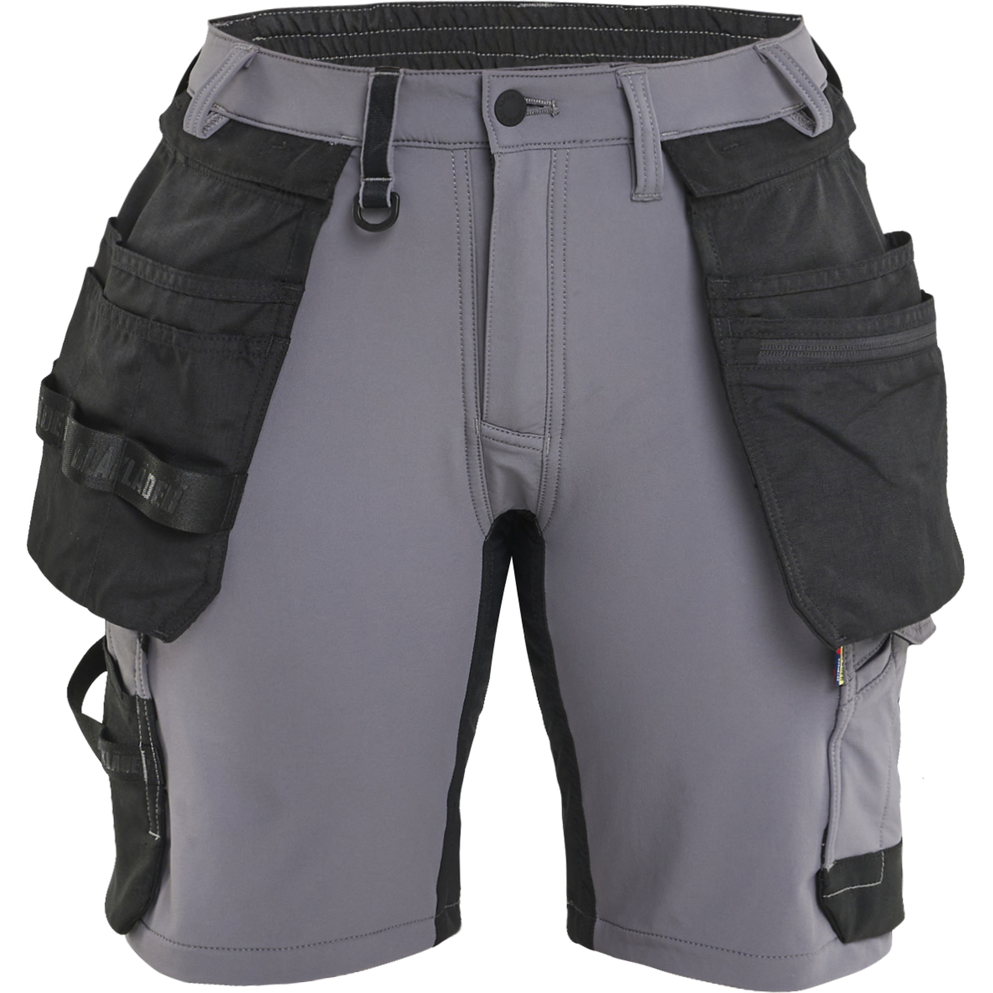 Blaklader Women's 4-Way Stretch Craftsman Shorts, Medium Grey/Black