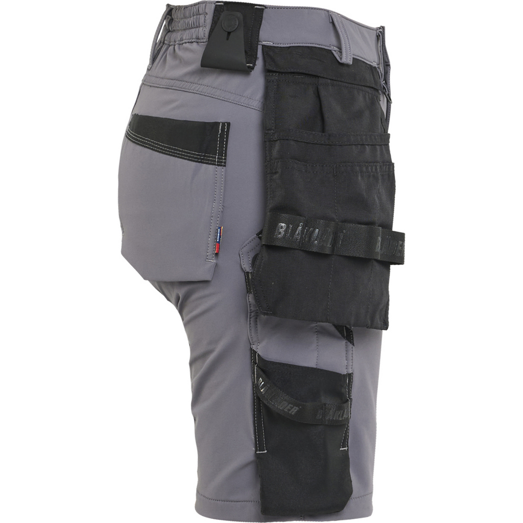 Blaklader Women's 4-Way Stretch Craftsman Shorts, Medium Grey/Black (2)