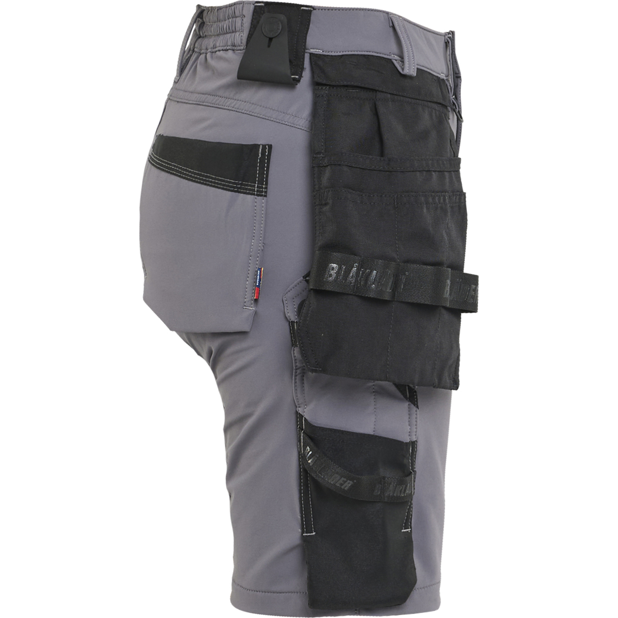 Blaklader Women's 4-Way Stretch Craftsman Shorts, Medium Grey/Black (2)