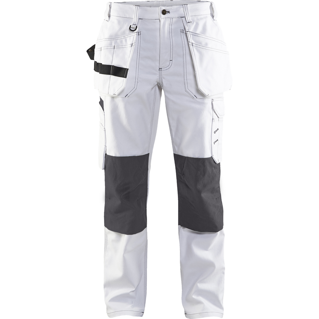 Blaklader Ladies Painter Work Trousers, White/Dark Grey