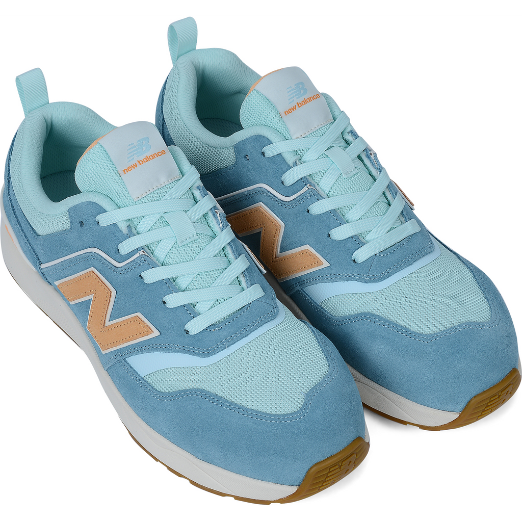 New Balance Elite Lite Womens Safety Shoe S1 PL HRO FO SC SR Milky Blue/orange (8)