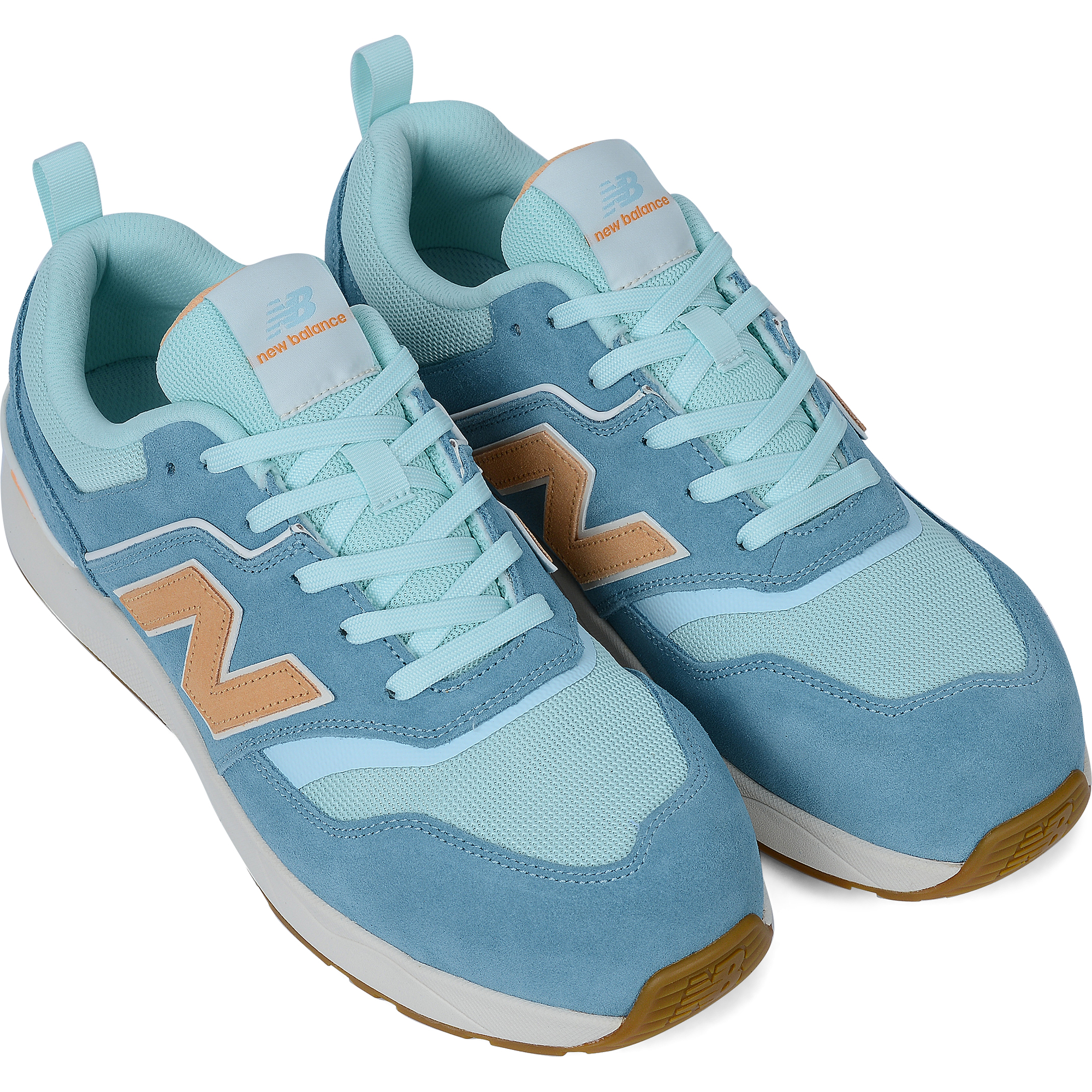 New Balance Elite Lite Womens Safety Shoe S1 PL HRO FO SC SR Milky Blue/orange (8)