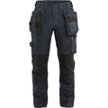 Blaklader Ladies' Stretch Denim Craftsman Work Trousers, Navy Blue/Black