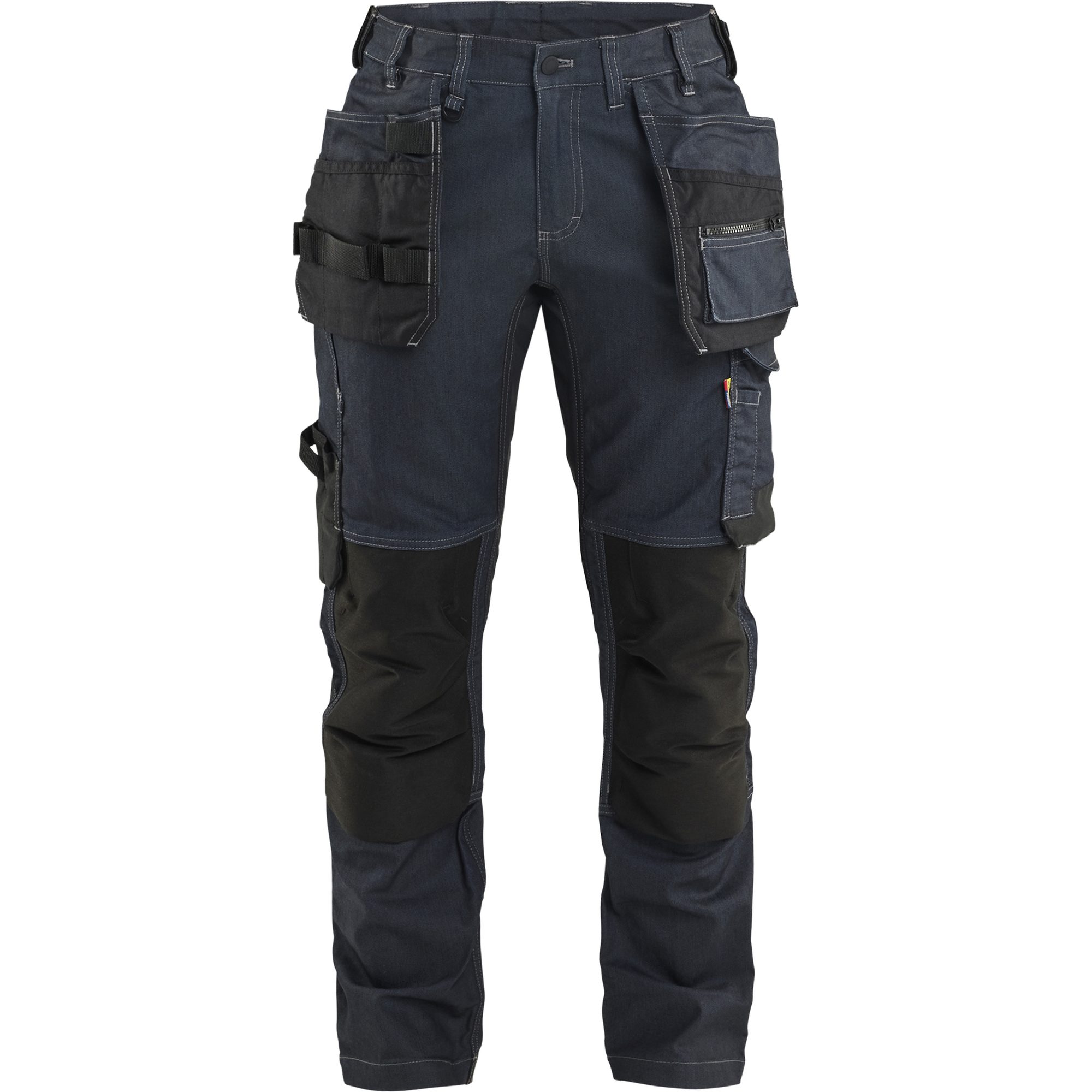 Blaklader Ladies' Stretch Denim Craftsman Work Trousers, Navy Blue/Black