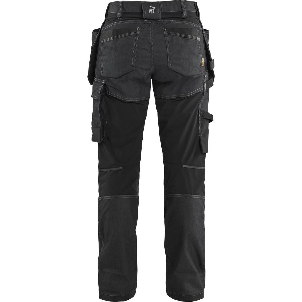 Blaklader Damen Denim Stretch Handwerker Arbeitshose, Schwarz (4)