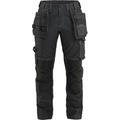 Blaklader Damen Denim Stretch Handwerker Arbeitshose, Schwarz