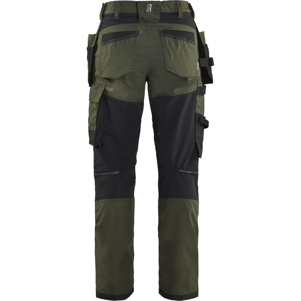 Blaklader Ladies Stretch Craftsman Work Trousers, Forest Green/Black (4)