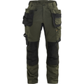 Blaklader Ladies Stretch Craftsman Work Trousers, Forest Green/Black