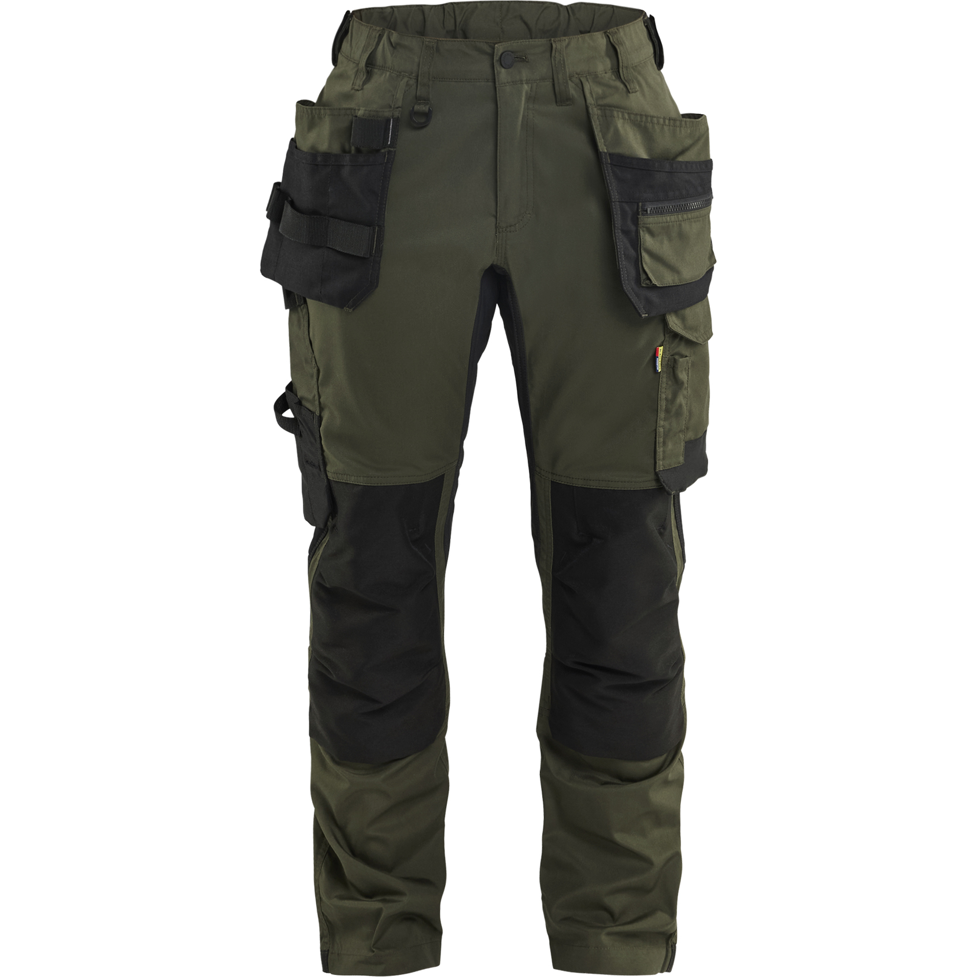 Blaklader Ladies Stretch Craftsman Work Trousers, Forest Green/Black