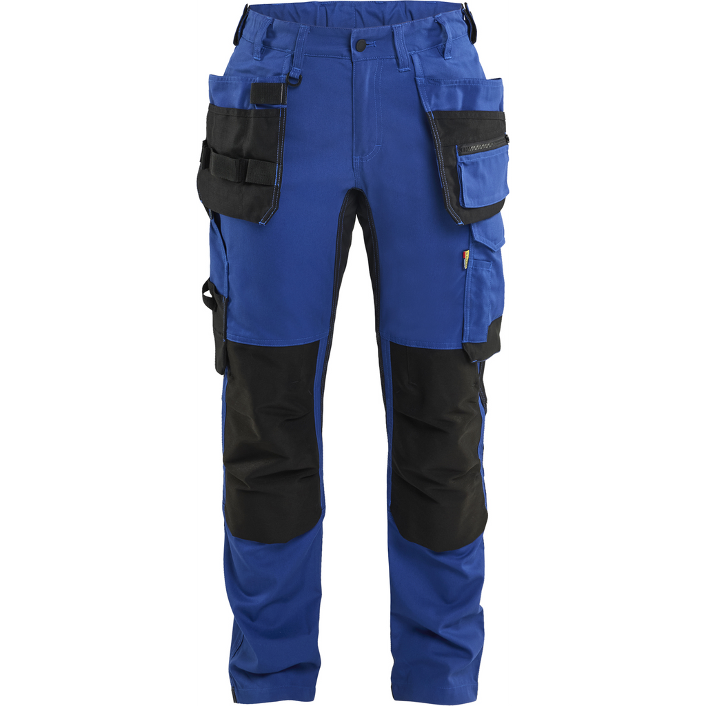 Blaklader Ladies Stretch Craftsman Work Trousers, Cornflower Blue/Black