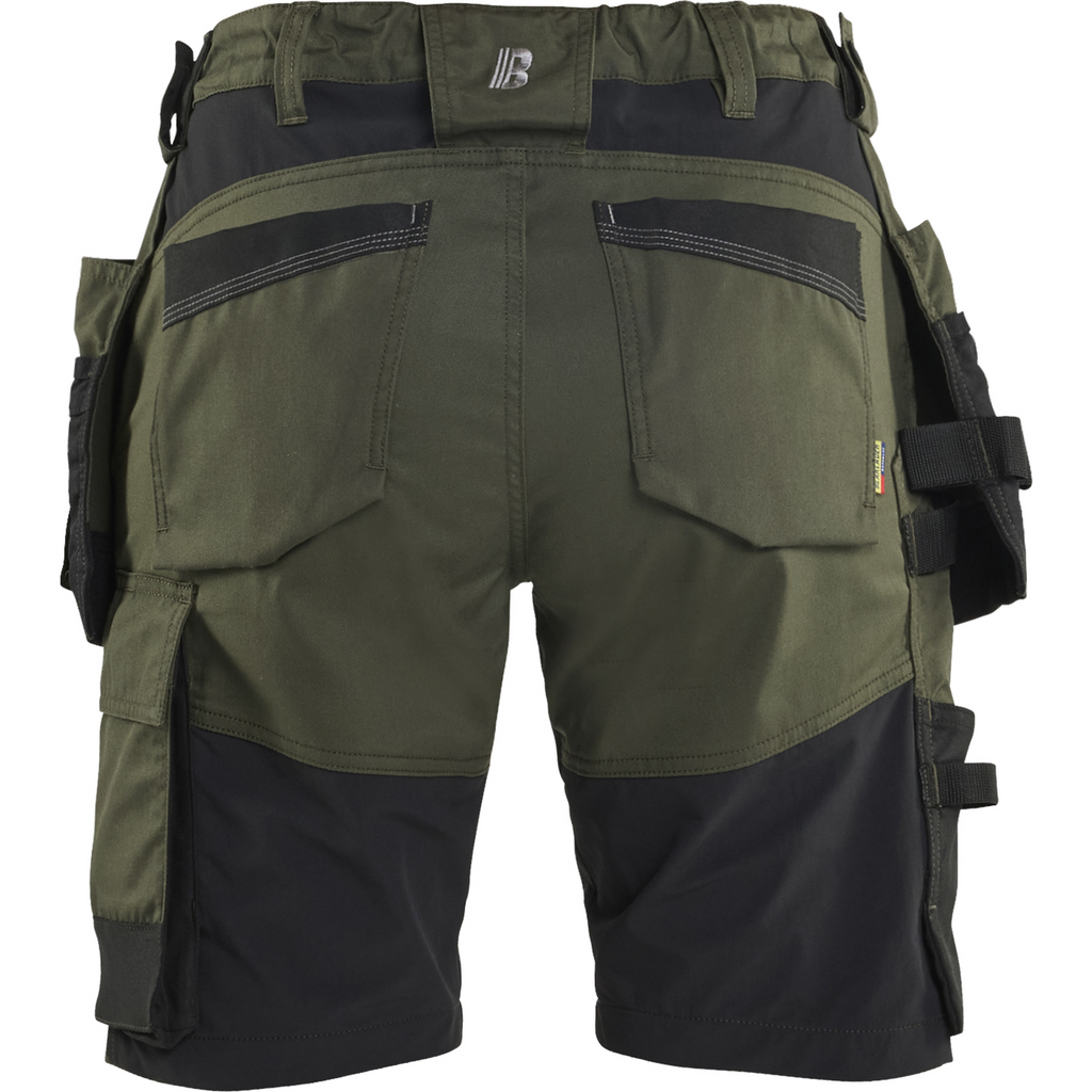 Blaklader Ladies Stretch Craftsman Shorts, Forest Green/Black (4)