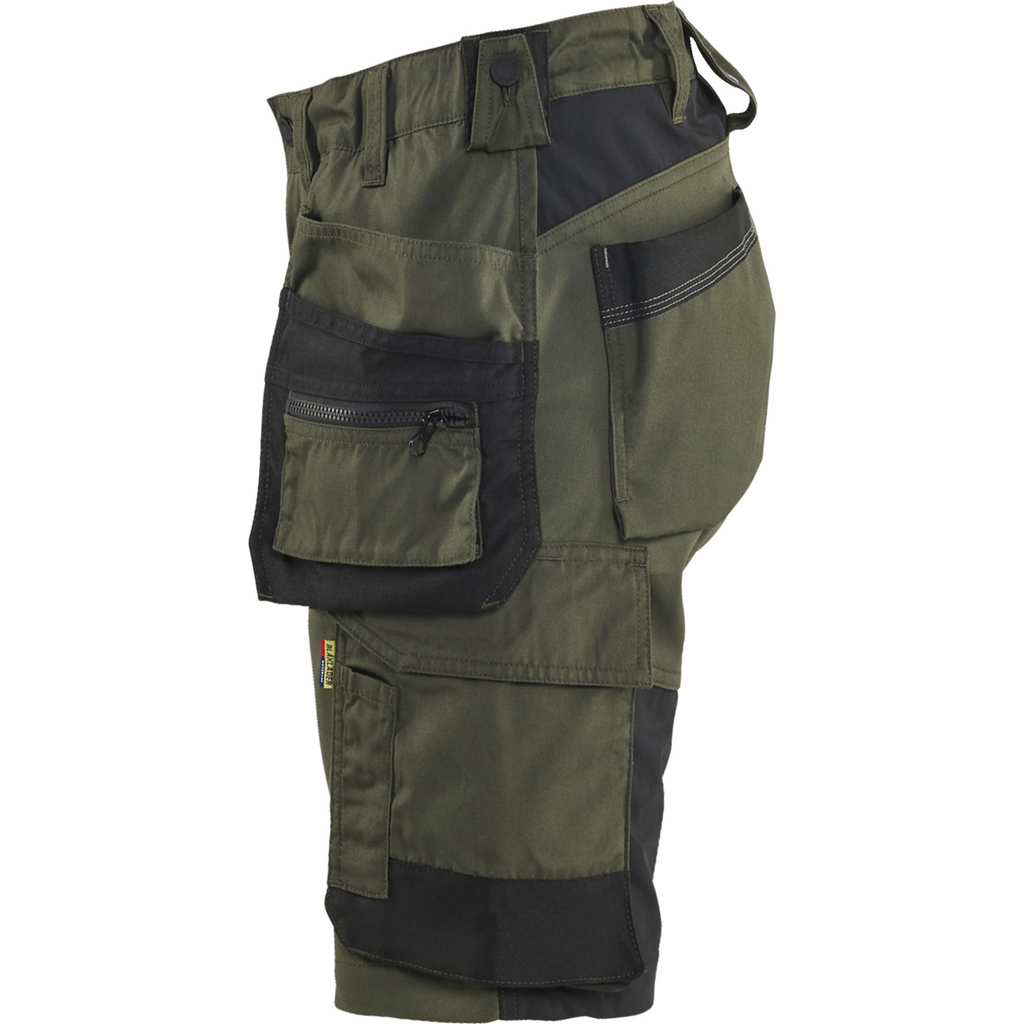 Blaklader Ladies Stretch Craftsman Shorts, Forest Green/Black (3)