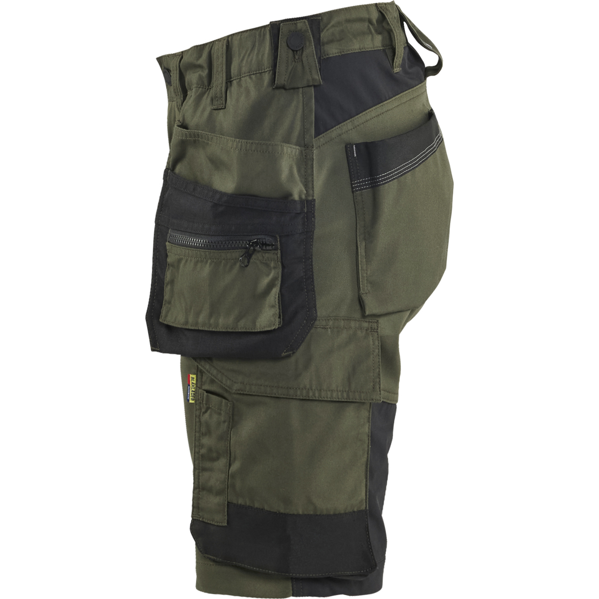 Blaklader Ladies Stretch Craftsman Shorts, Forest Green/Black (3)