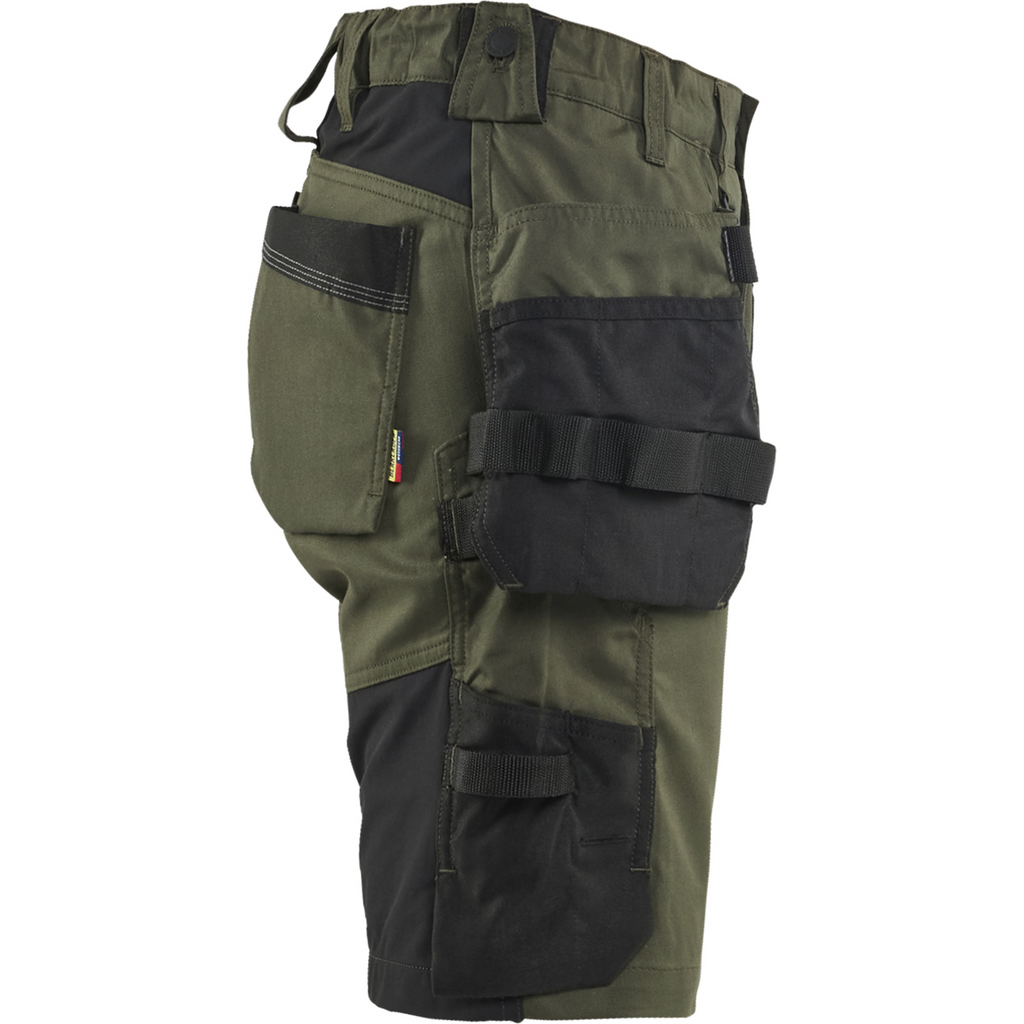 Blaklader Ladies Stretch Craftsman Shorts, Forest Green/Black (2)