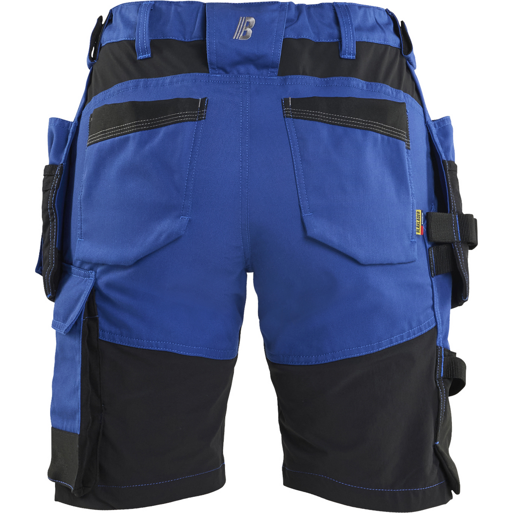 Blaklader Ladies Stretch Craftsman Shorts, Cornflower Blue/Black (4)