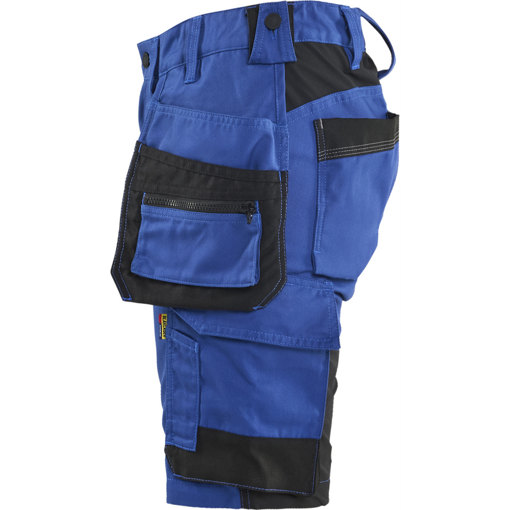 Blaklader Ladies Stretch Craftsman Shorts, Cornflower Blue/Black (3)