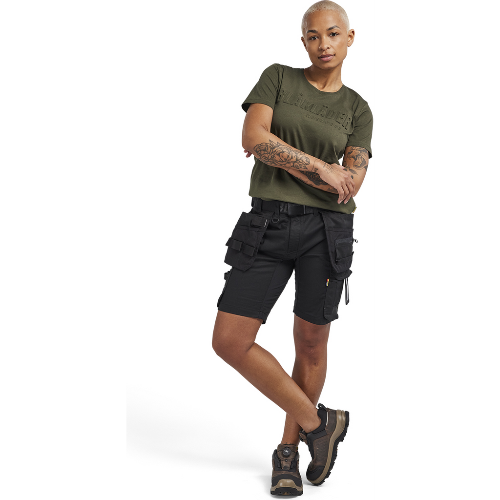 Blaklader Ladies Stretch Craftsman Shorts, Black (5)
