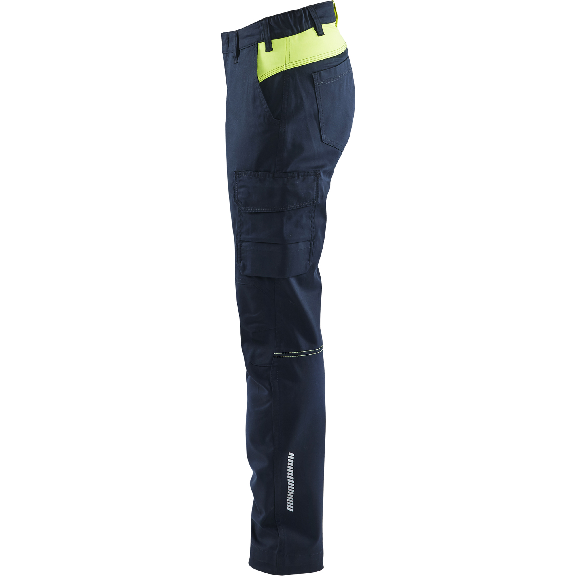 Blaklader Ladies Stretch Industry Work Trousers, Dark Navy/Yellow (3)