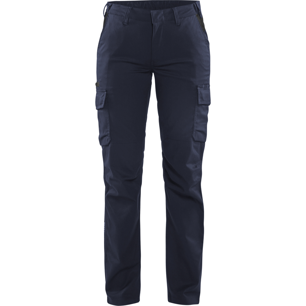Blaklader Ladies Stretch Industrial Work Trousers, Dark Navy/Black