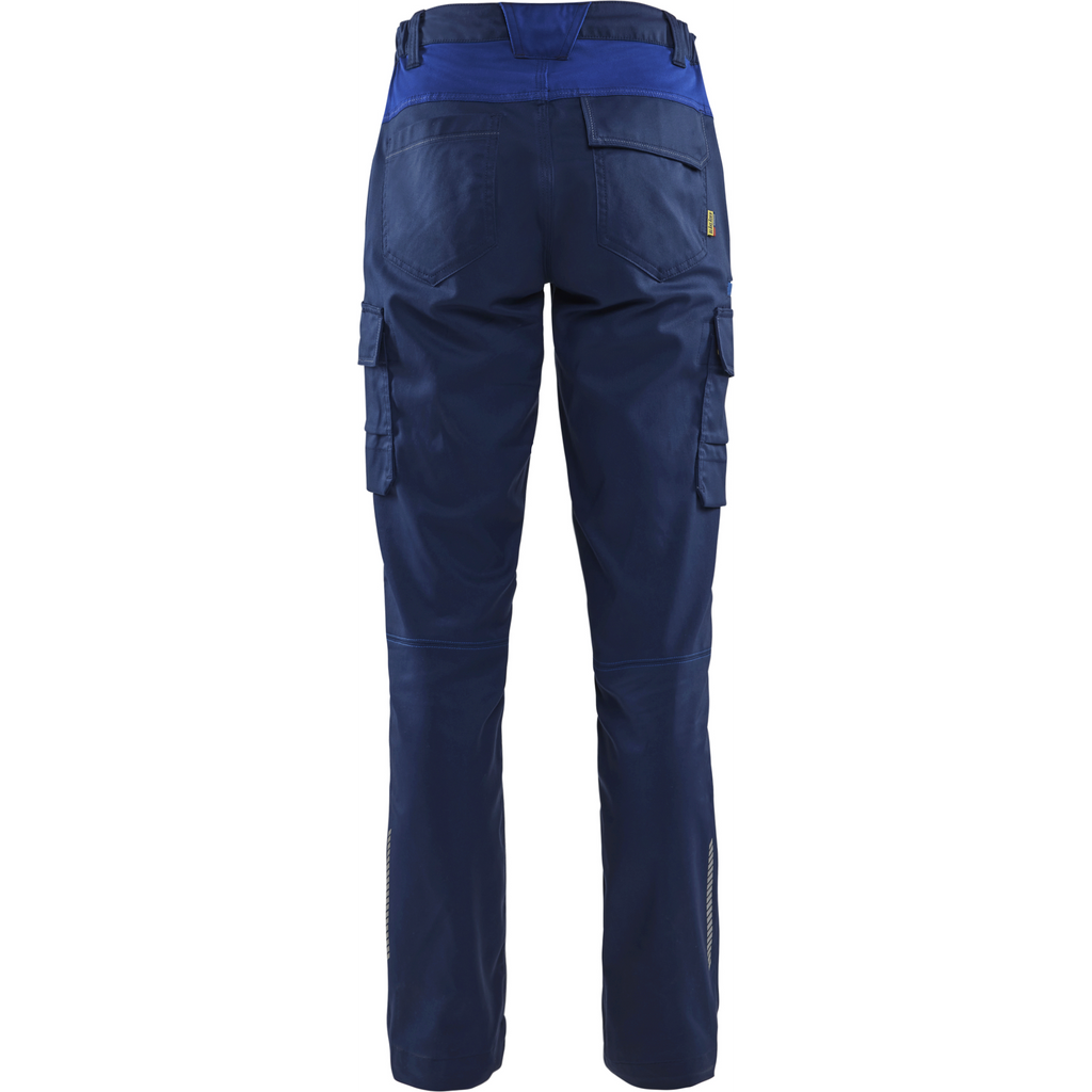 Blaklader Ladies Stretch Industry Work Trousers, Navy/Royal Blue (4)