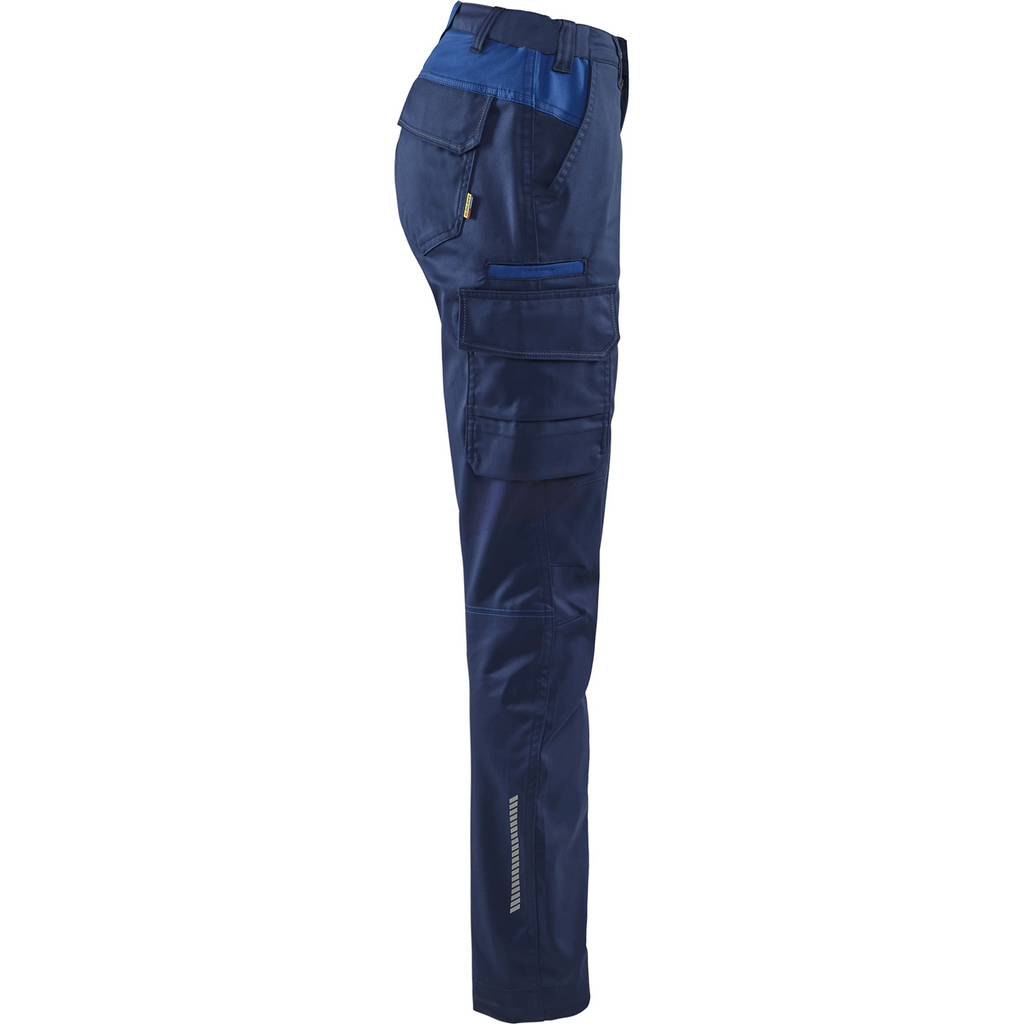 Blaklader Ladies Stretch Industry Work Trousers, Navy/Royal Blue (2)