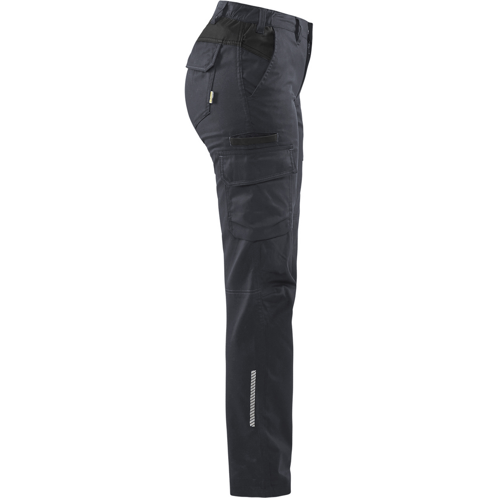 Blaklader Women's Stretch Industry Work Trousers, Medium Grey/Black (2)
