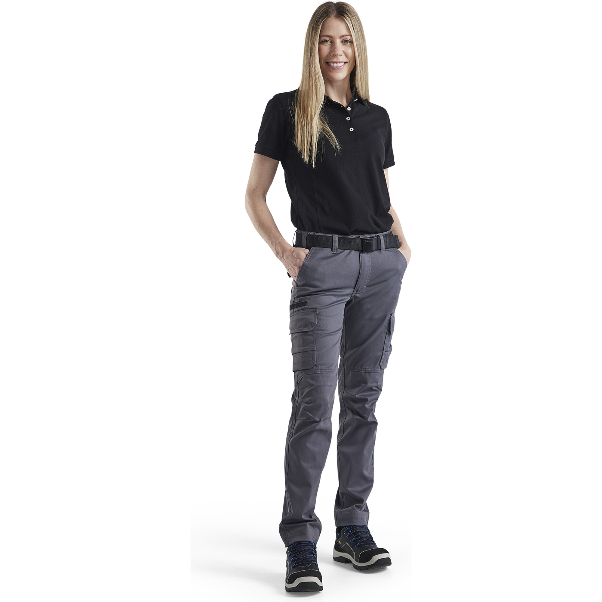 Blaklader Women's Stretch Industry Work Trousers, Medium Grey/Black (5)