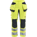 Blaklader Ladies Multi-Norm Stretch Work Trousers, Yellow/Navy