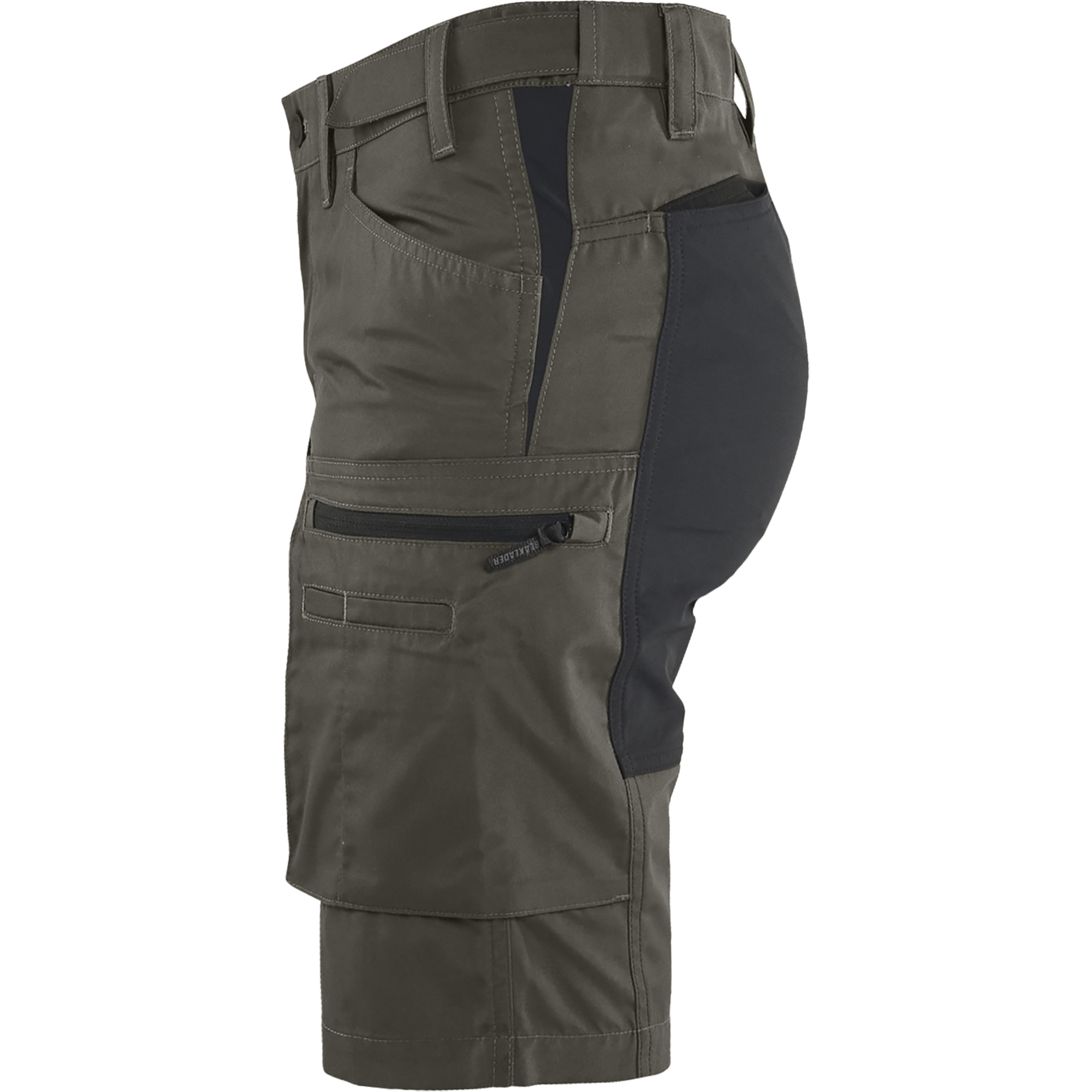 Blaklader Ladies Stretch Shorts, Dark Olive Green/Black (3)