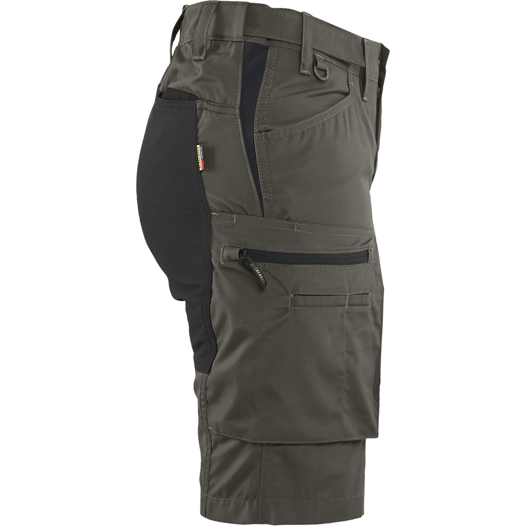 Blaklader Ladies Stretch Shorts, Dark Olive Green/Black (2)