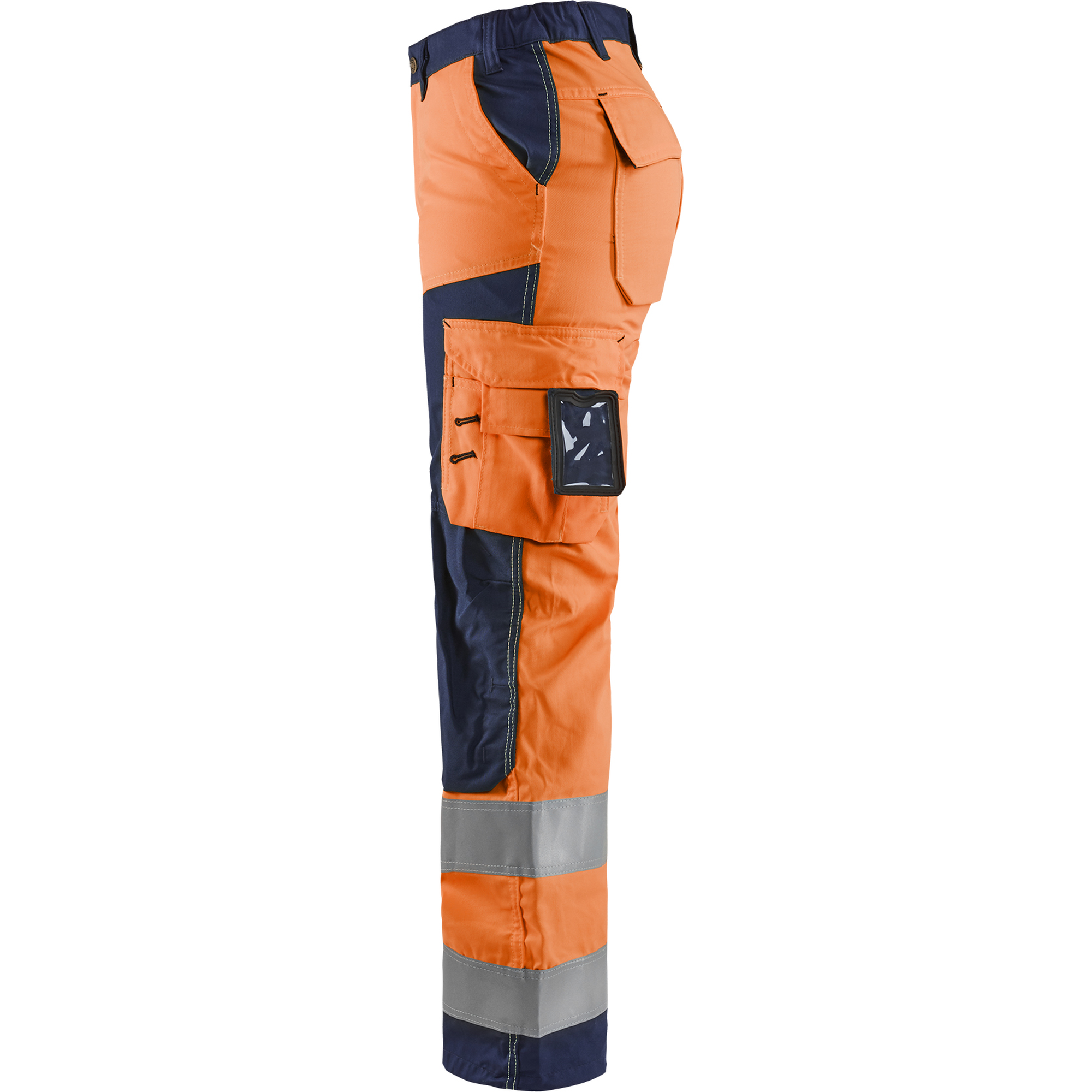 Blaklader High Vis Damen Arbeitshose, Orange/Marineblau (3)