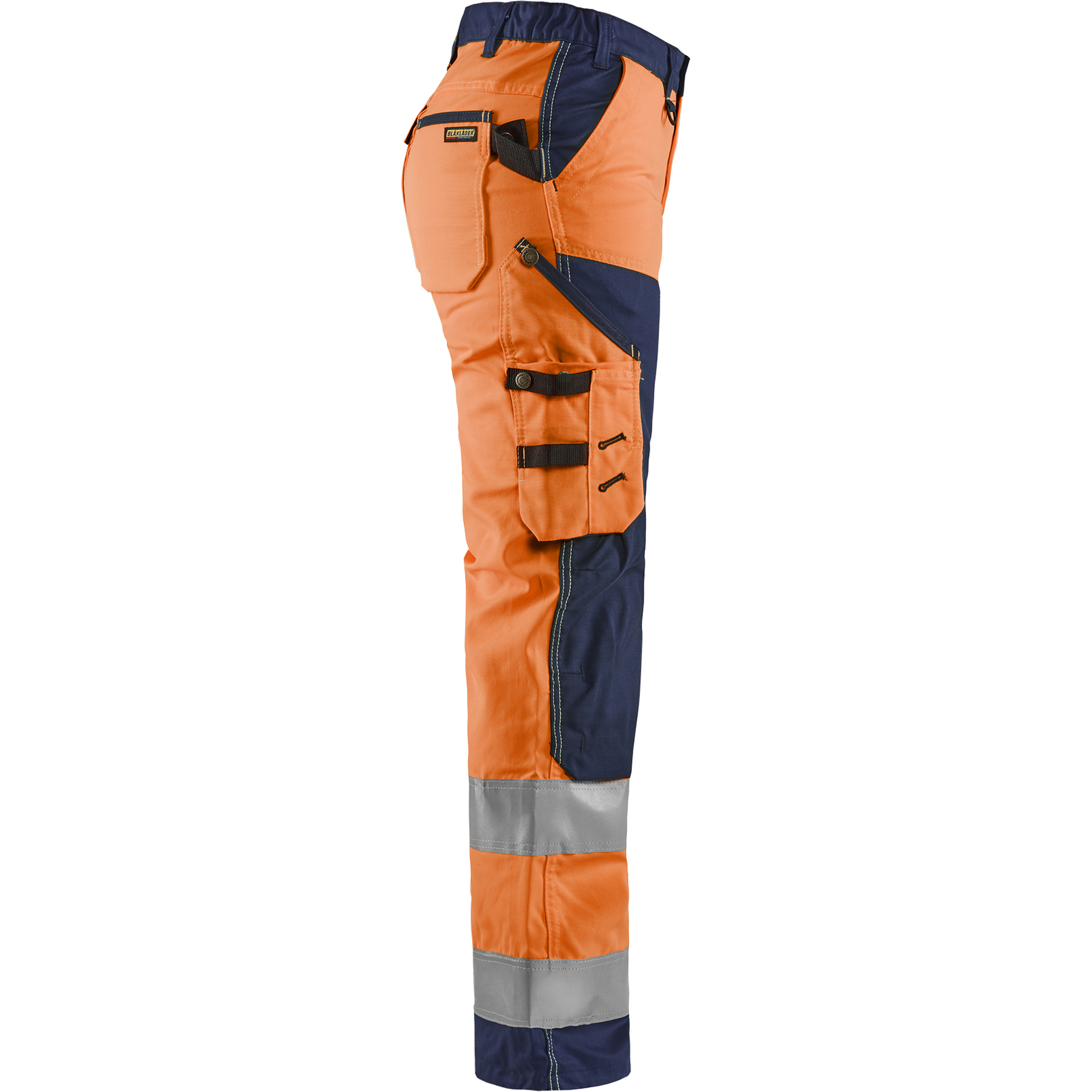 Blaklader High Vis Damen Arbeitshose, Orange/Marineblau (2)
