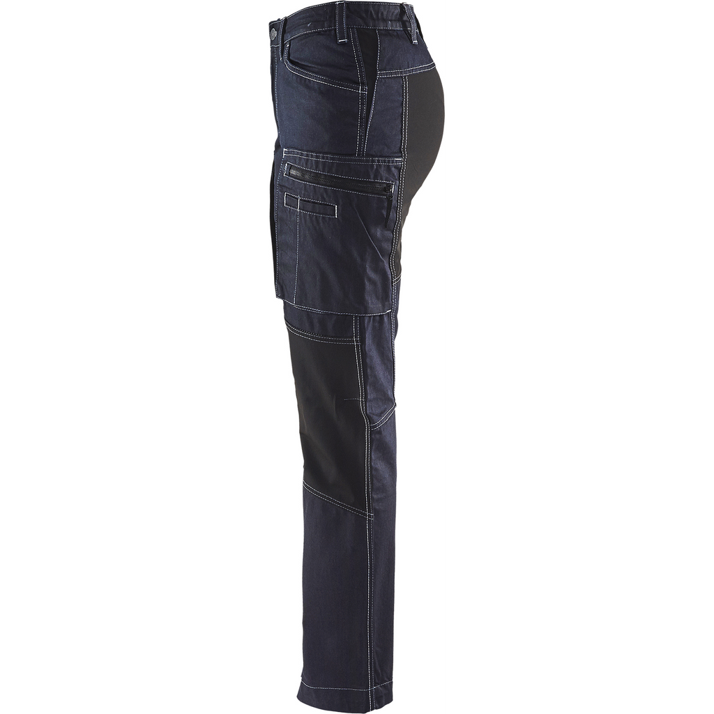 Blaklader Ladies Stretch Work Trousers, Navy/Black (2)