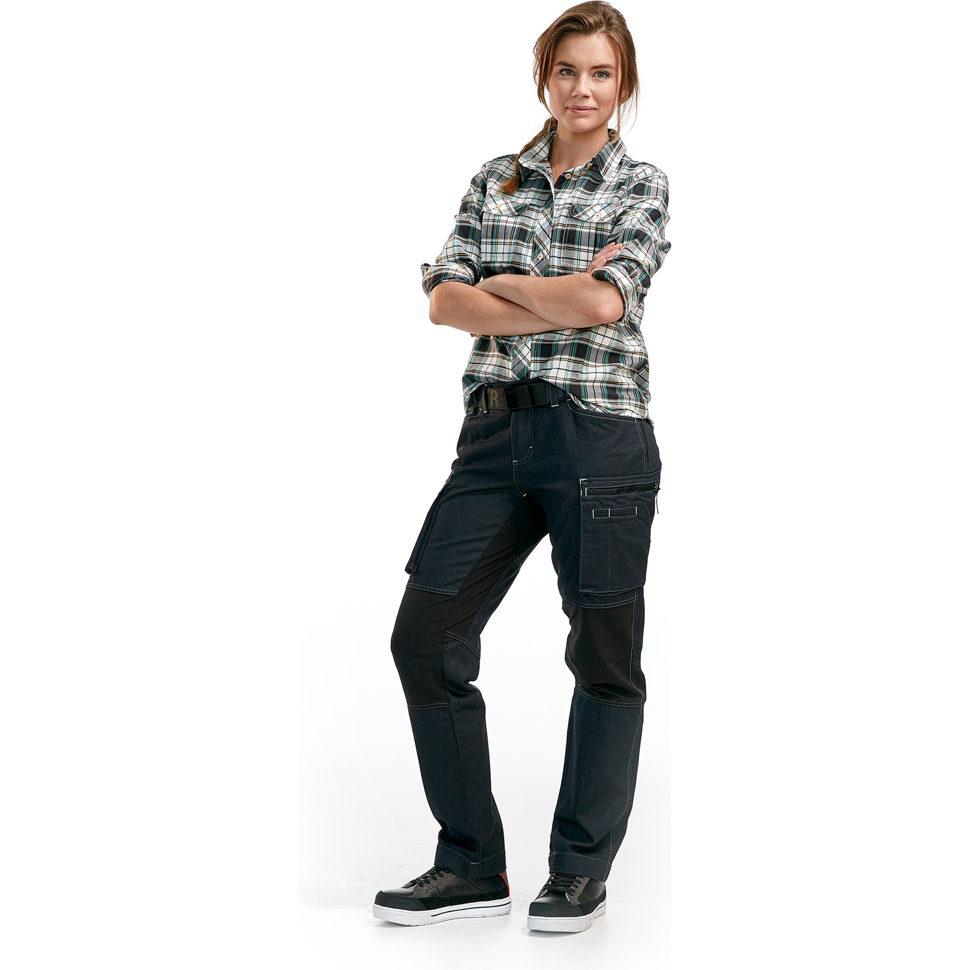 Blaklader Ladies Stretch Work Trousers, Navy/Black (4)