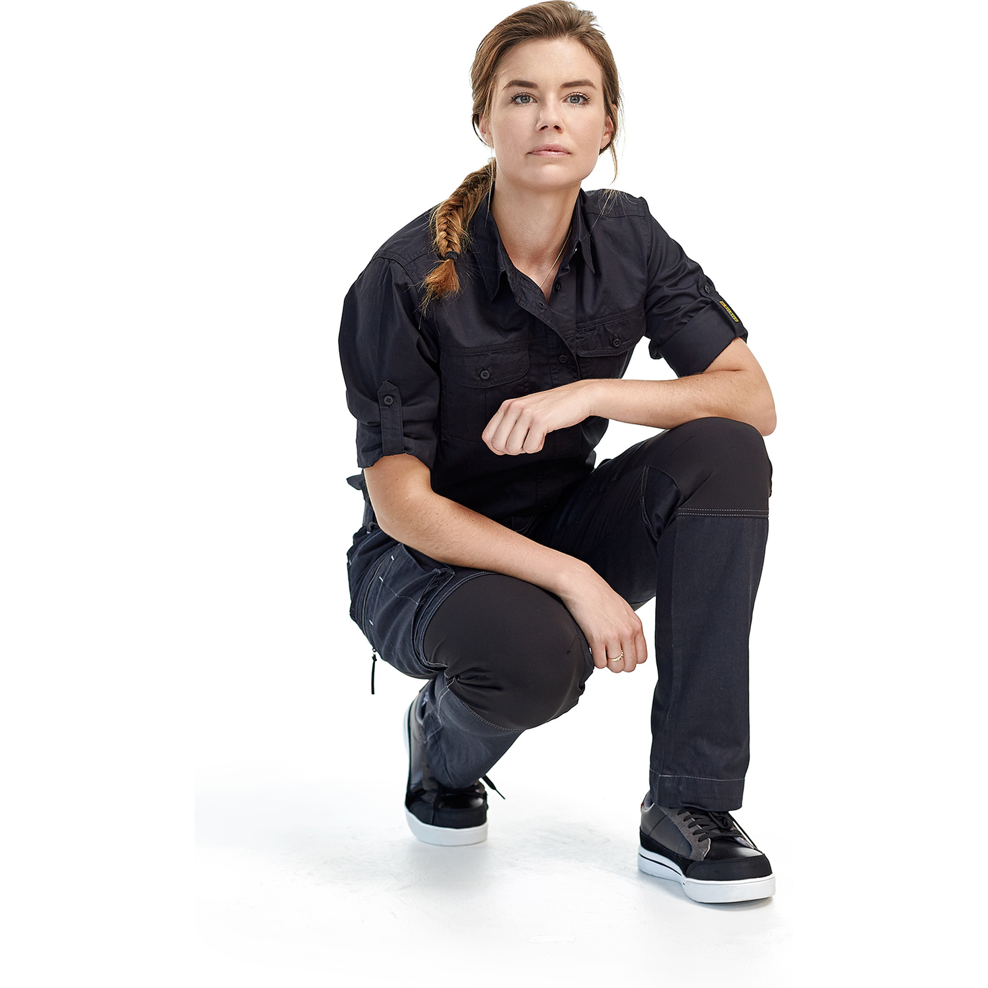 Blaklader Ladies Stretch Work Trousers, Navy/Black (5)