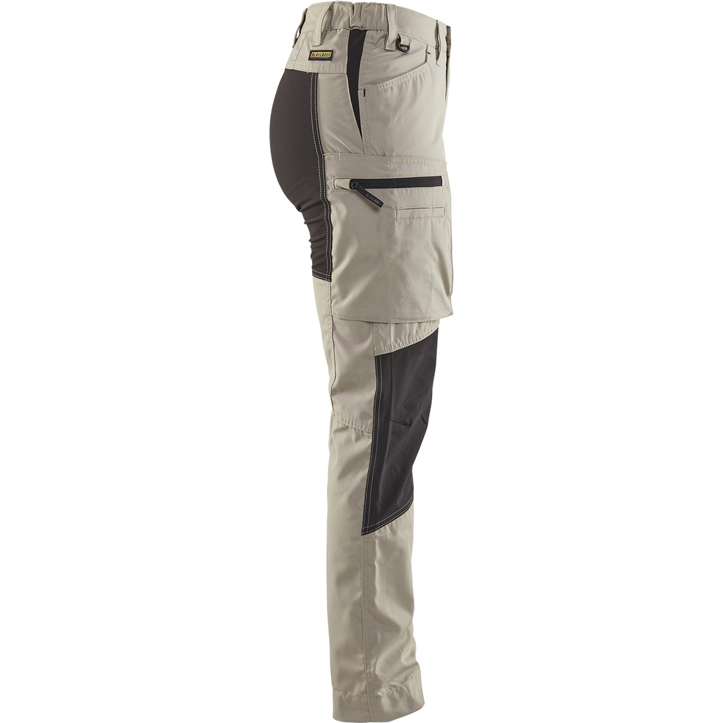 Blaklader Ladies Stretch Work Trousers, Stone Grey/Black (2)