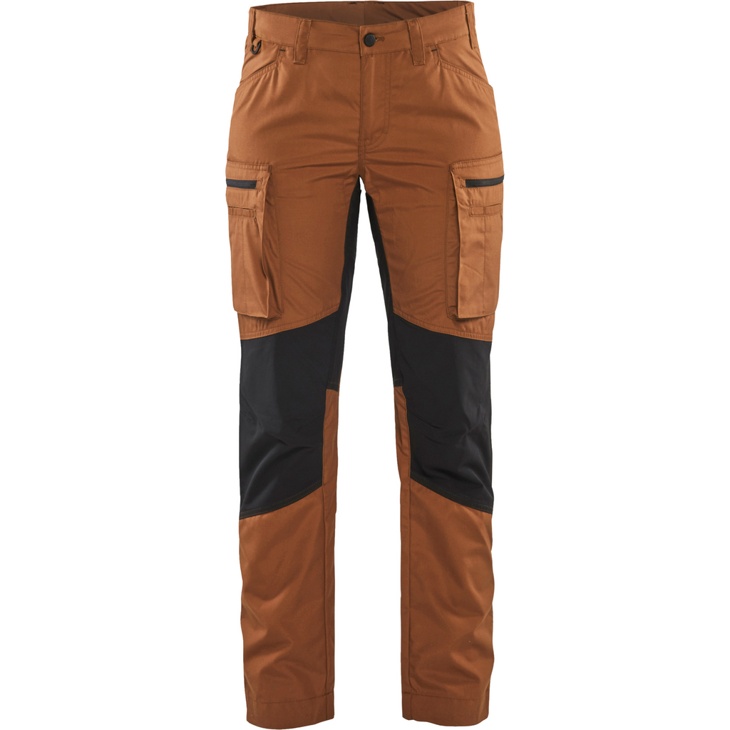 Blaklader Ladies Stretch Work Trousers, Rust/Black
