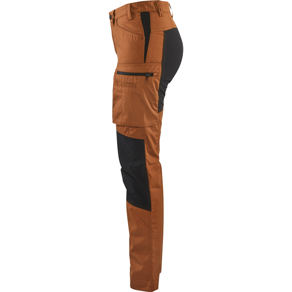 Blaklader Ladies Stretch Work Trousers, Rust/Black (3)