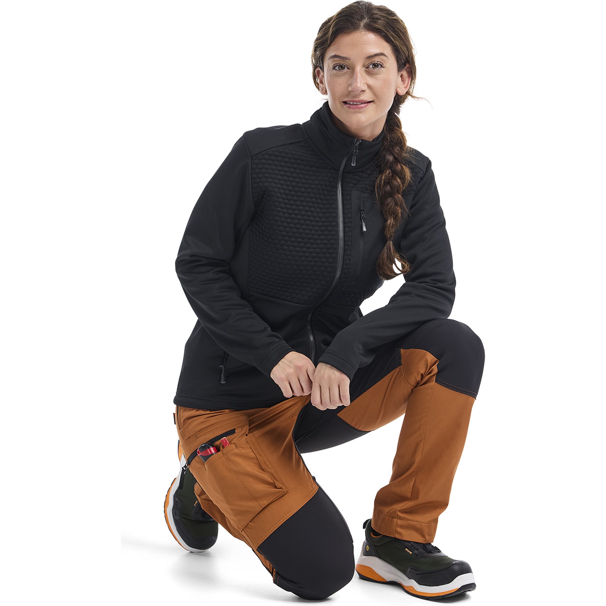 Blaklader Ladies Stretch Work Trousers, Rust/Black (7)
