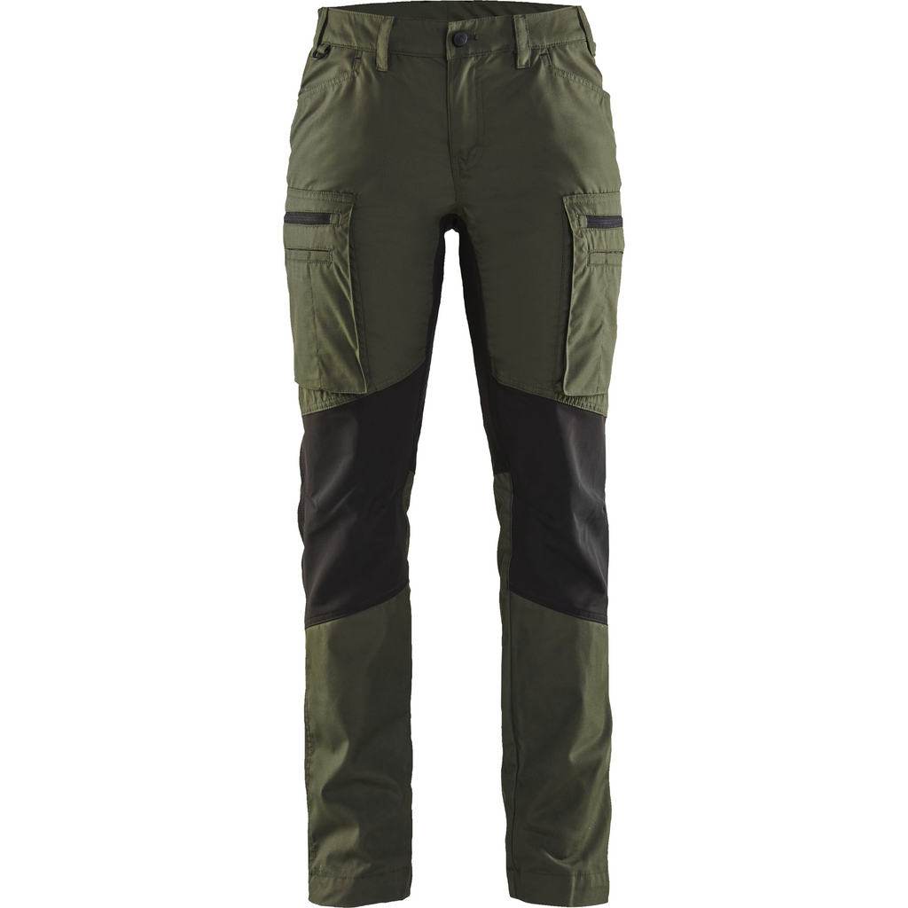 Blaklader Women's Stretch Work Trousers, Forest Green/Black