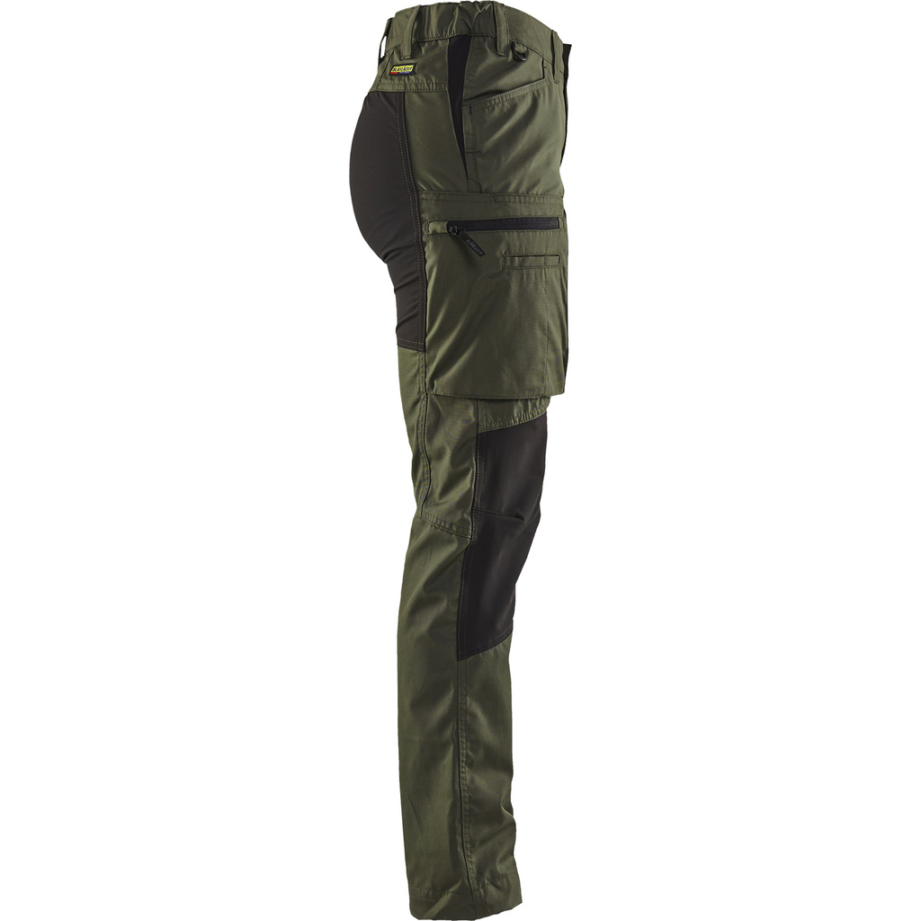 Blaklader Women's Stretch Work Trousers, Forest Green/Black (2)